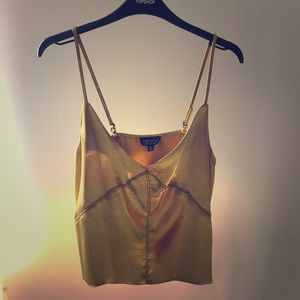 Top shop gold/yellow cami US size 6